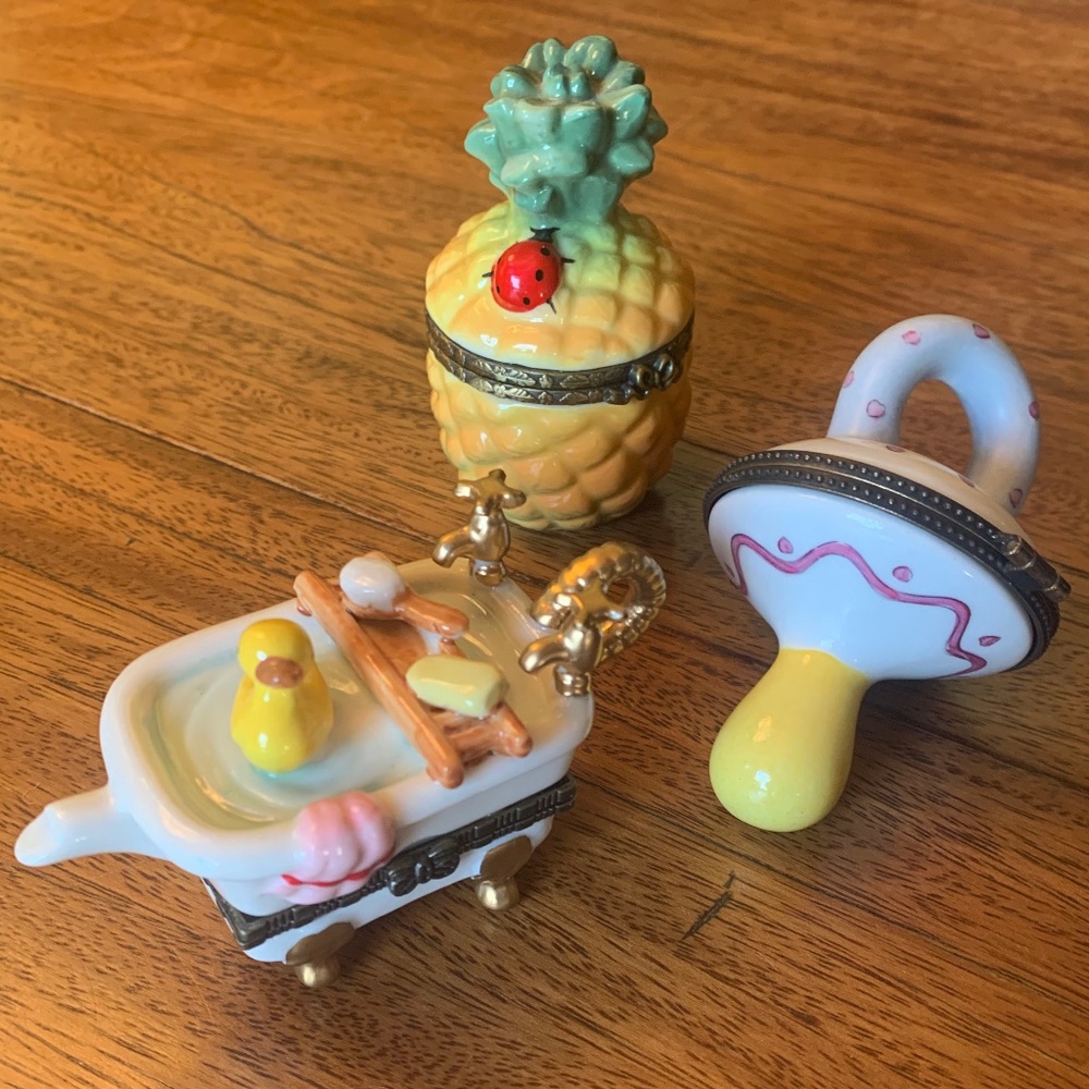 BUNDLE OF 3 Vintage Trinket Boxes